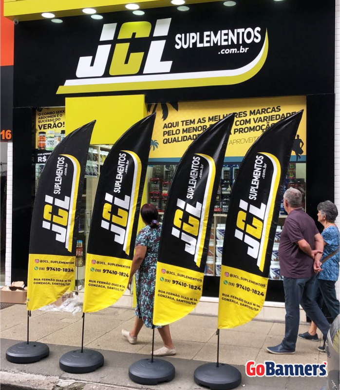 Wind Flag Banner JCL Suplementos Calçada