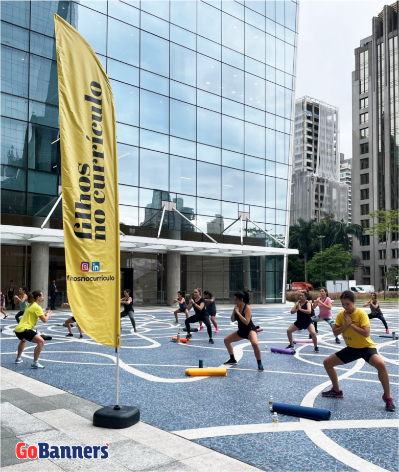 Wind Flag Banner evento Filhos no Currículo