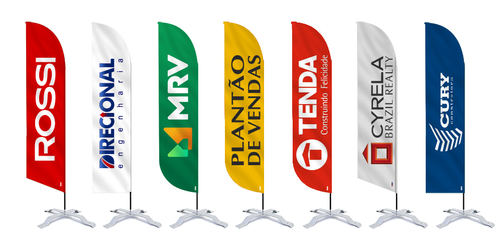 Como utilizar Wind Flag Banners para vender imoveis plantão de vendas