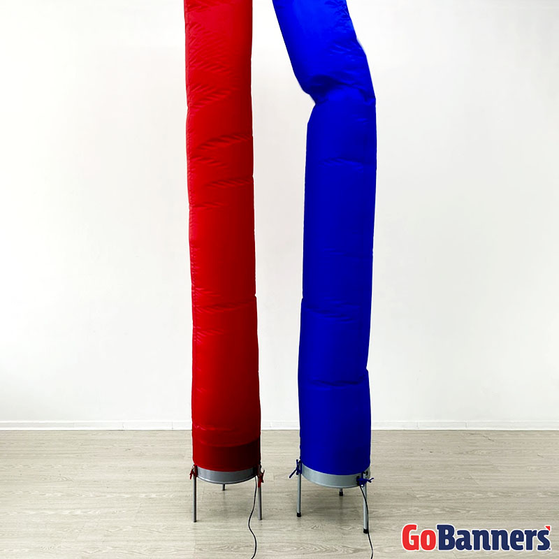 Bandeira de Propaganda de Loja Boneco Biruta Vermelho e Azul