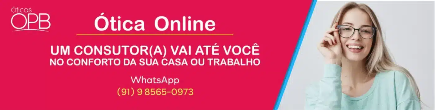 Banner de divulgação de consultas em casa - Óticas OPB