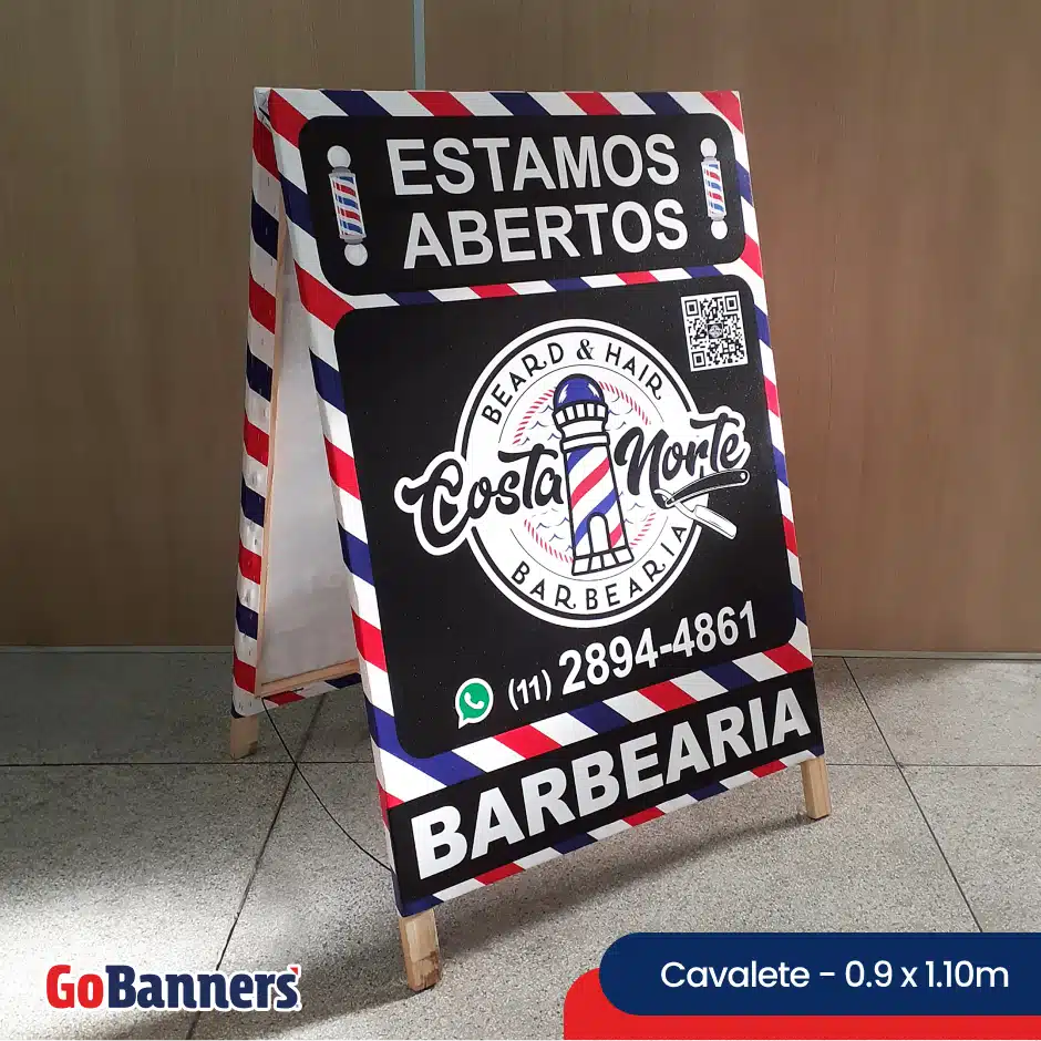 Cavalete Barbearia Costa Norte