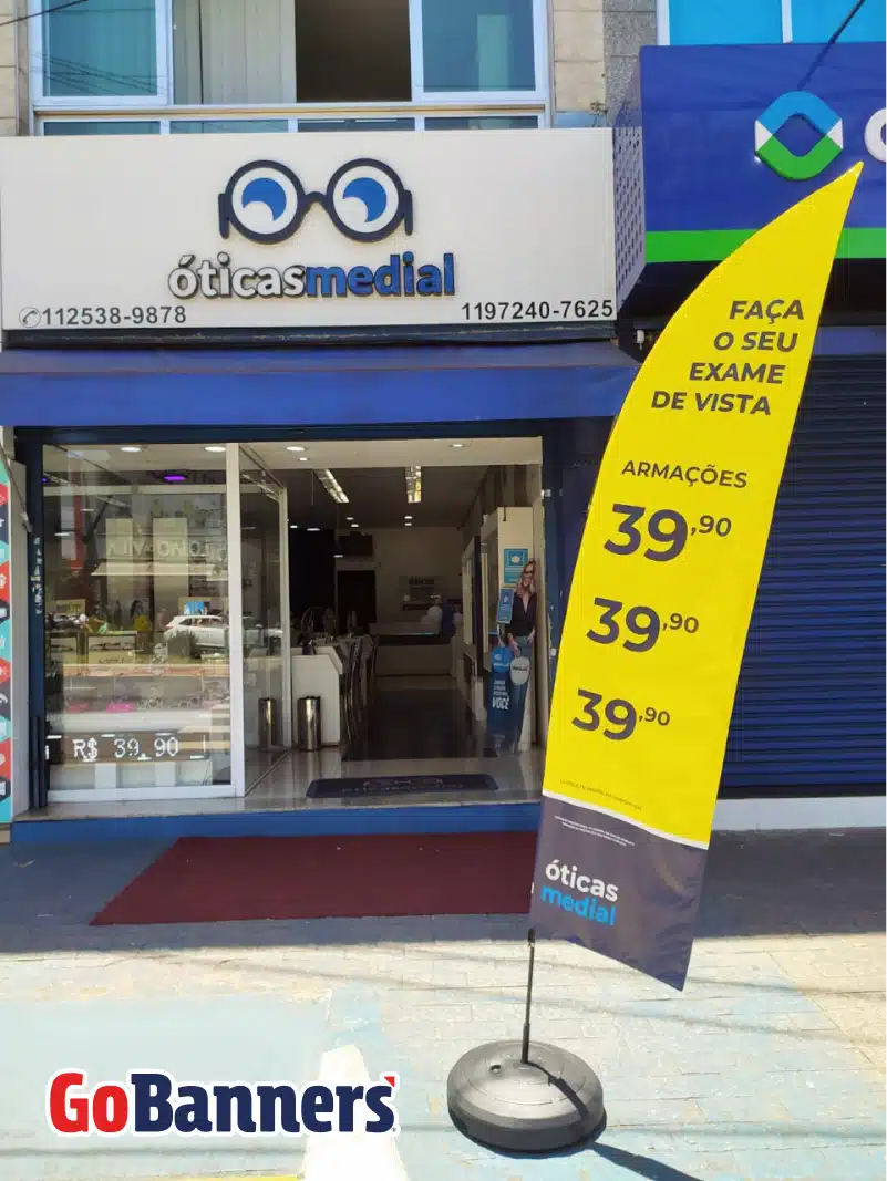 Wind Banner Frente de Lojas Oticas Medial