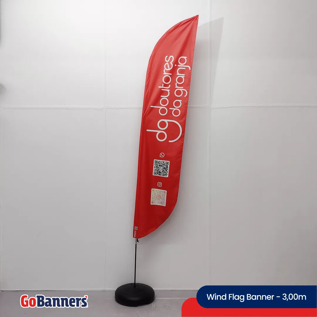 Wind Flag Banner 3m Doadores De Sangue Vermelho Branco
