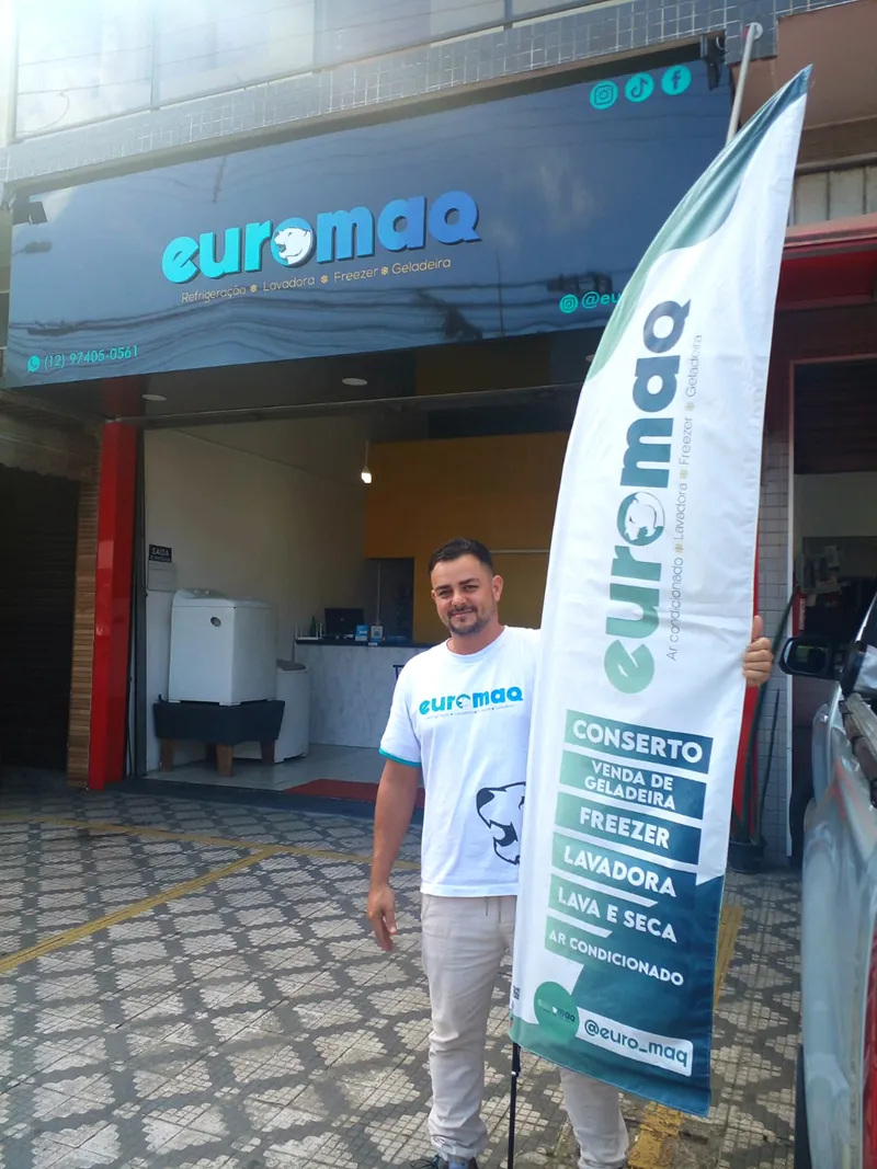 Wind Flag Banner Assistencia Tecnica Euromaq