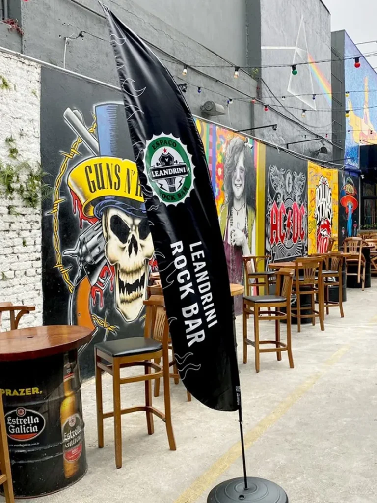 Wind Flag Banner Bar Leandrini Rock Bar