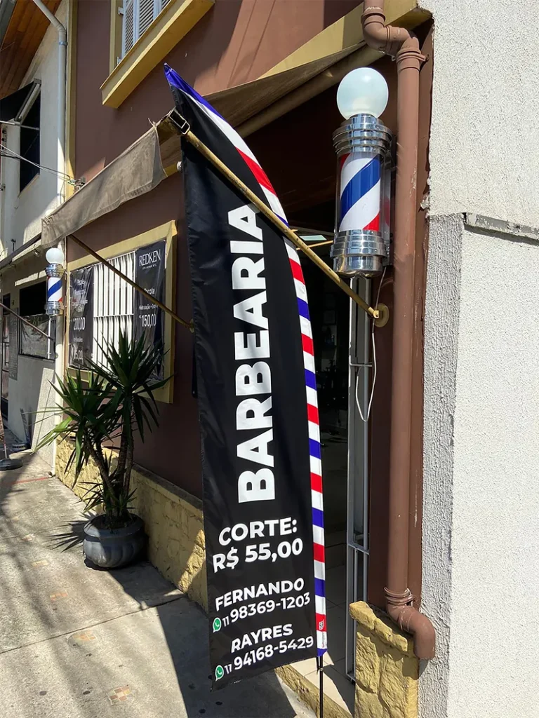 Wind Flag Banner Barbearia Barbearia