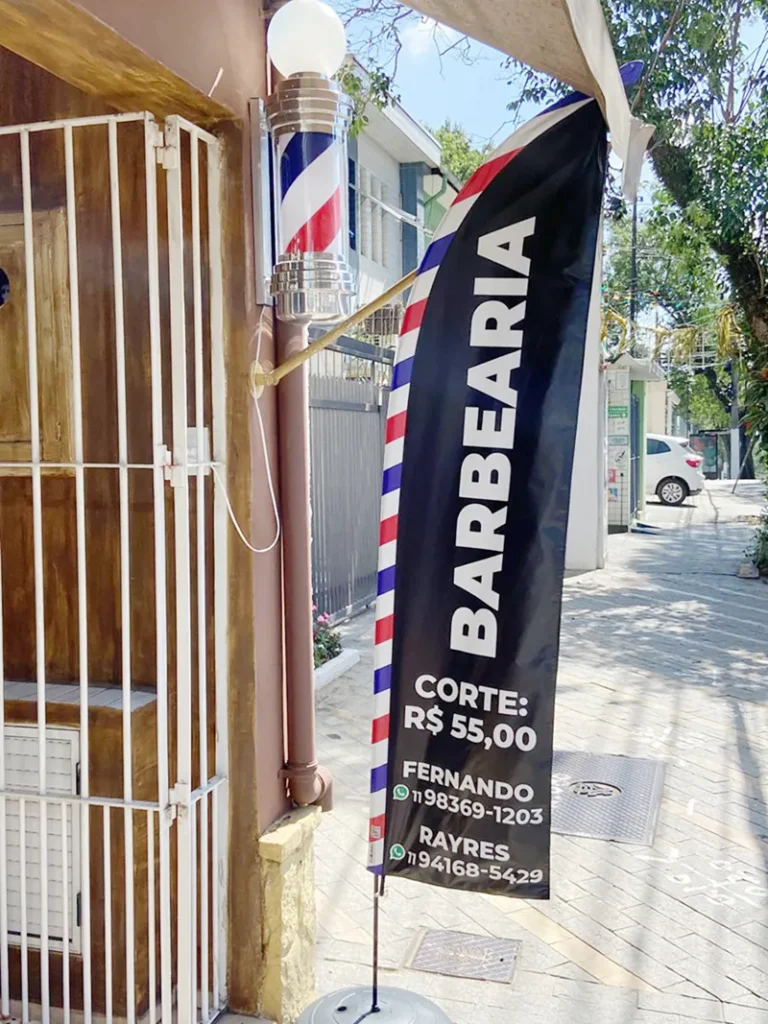 Wind Flag Banner Barbearia Fernando