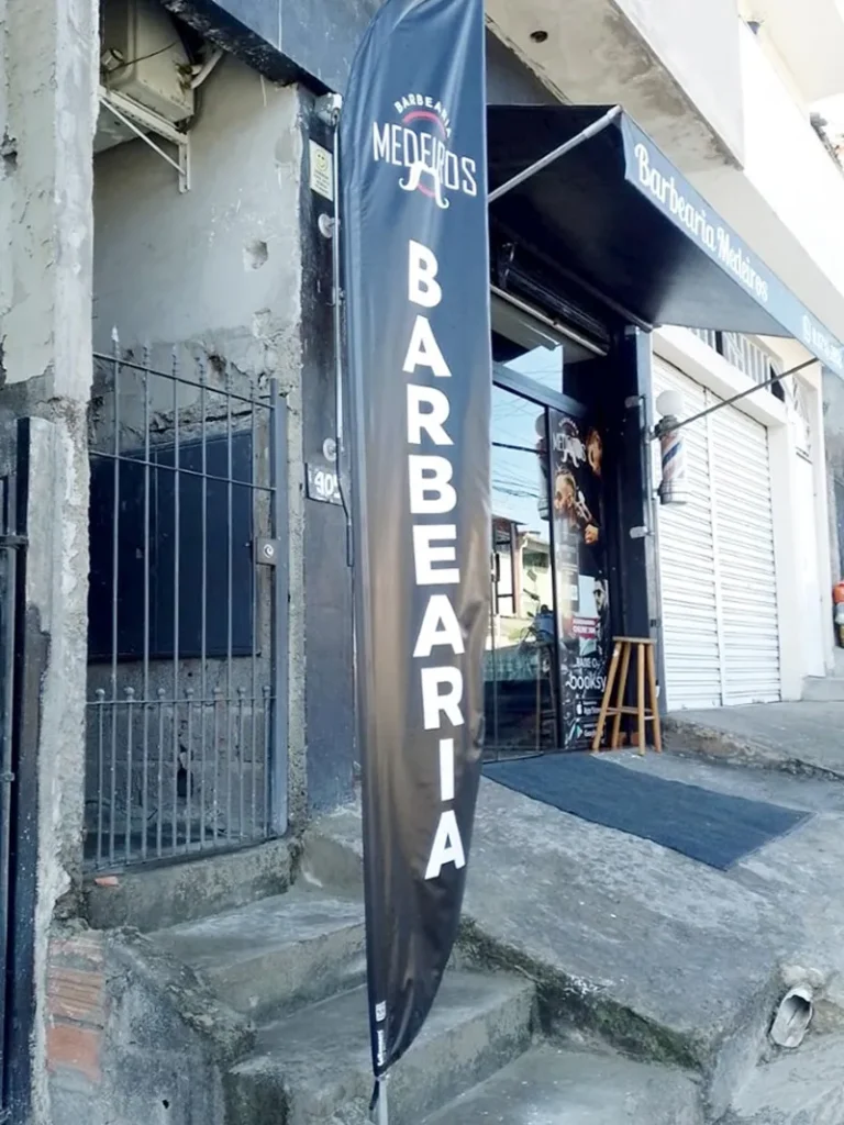 Wind Flag Banner Barbearia Medeiros