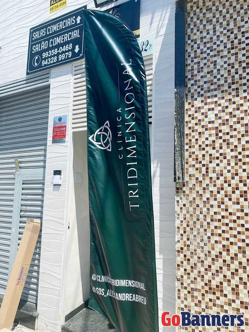 Wind Flag Banner Clinica Tridimensional