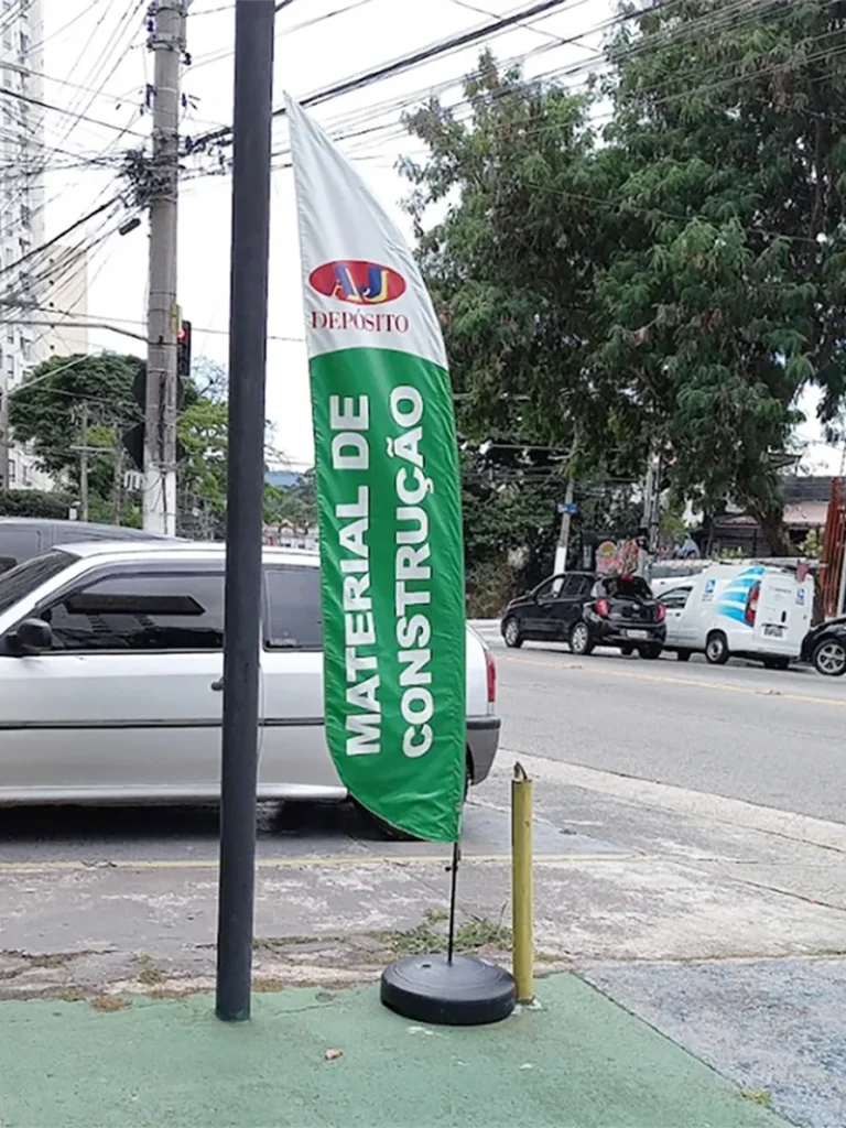 Wind Flag Banner Construcao Aj Deposito