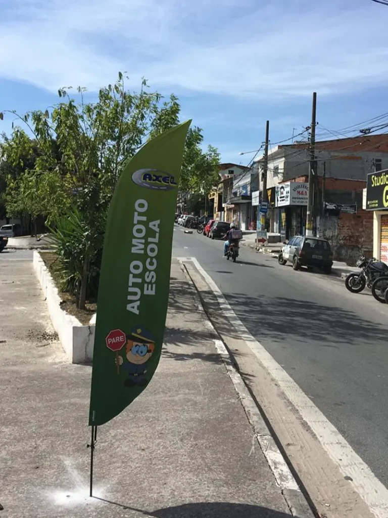 Wind Flag Banner Escola Auto Moto