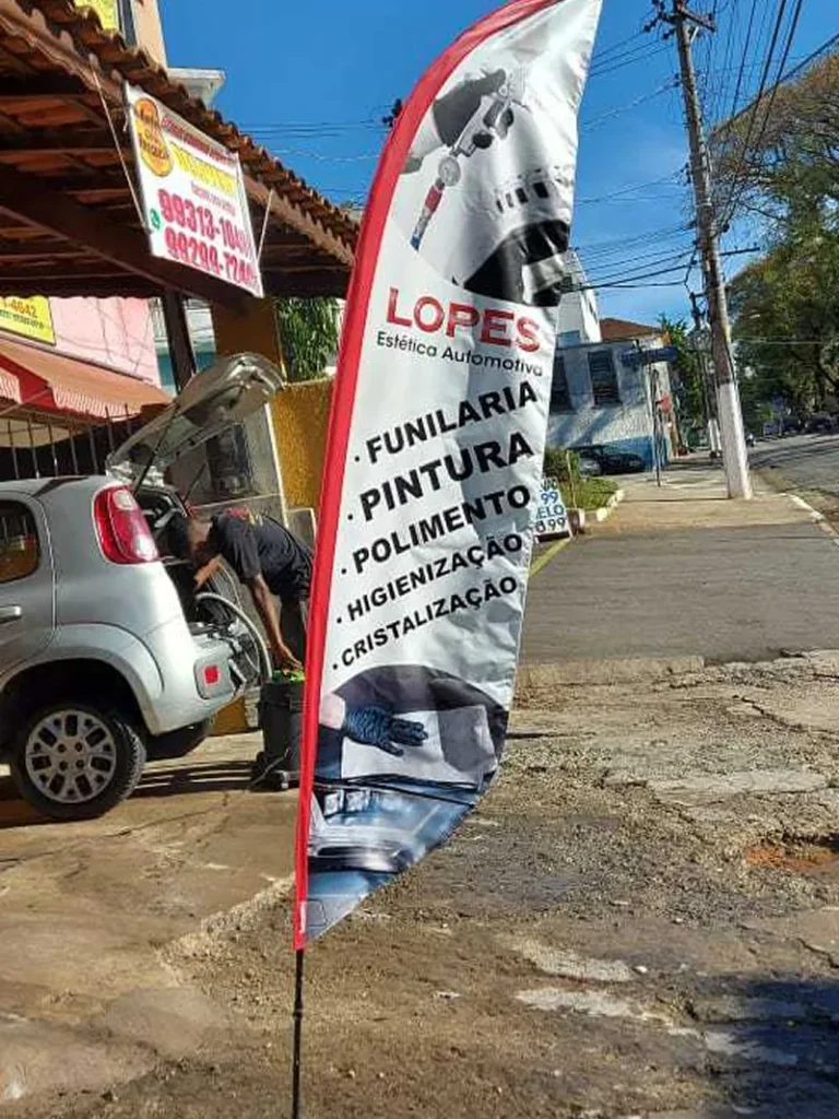 Wind Flag Banner Estetica Automotiva Lopes