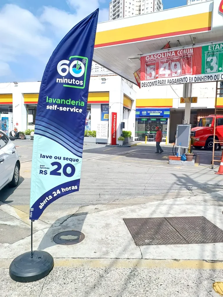 Wind Flag Banner Lavanderia 60minutos