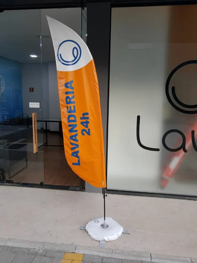 Wind Flag Banner Lavanderia Lavanderia 24h