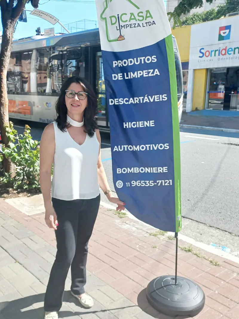 Wind Flag Banner Limpeza Dicasa