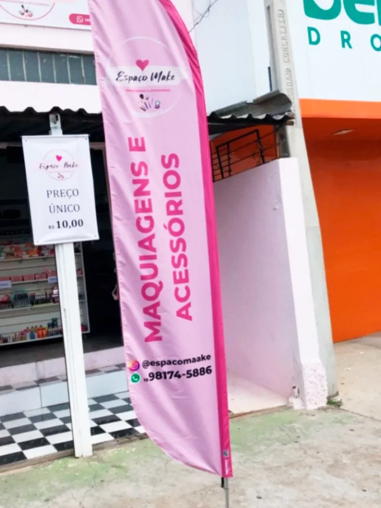 Wind Flag Banner Maquiagem Espaco Maake