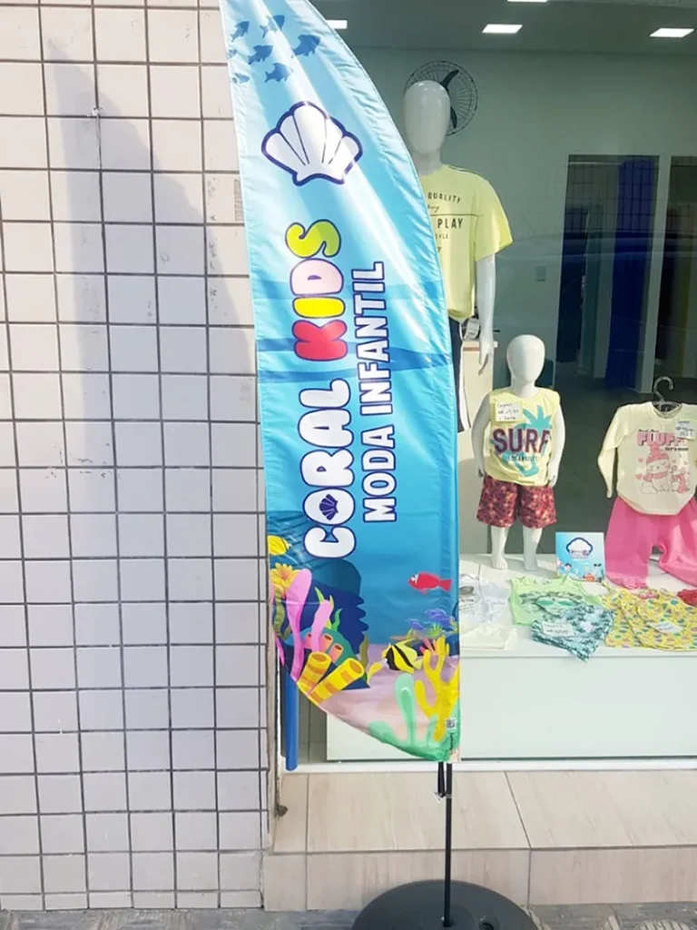 Wind Flag Banner Moda Coral Kids