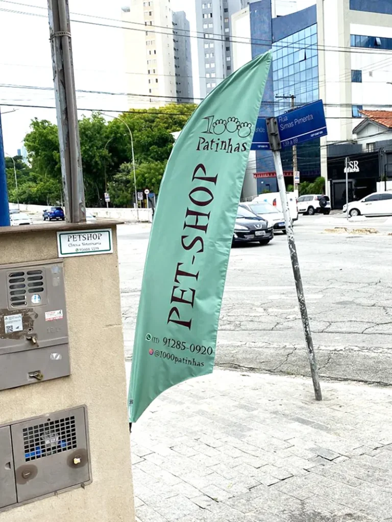 Wind Flag Banner Petshop 1000patinhas