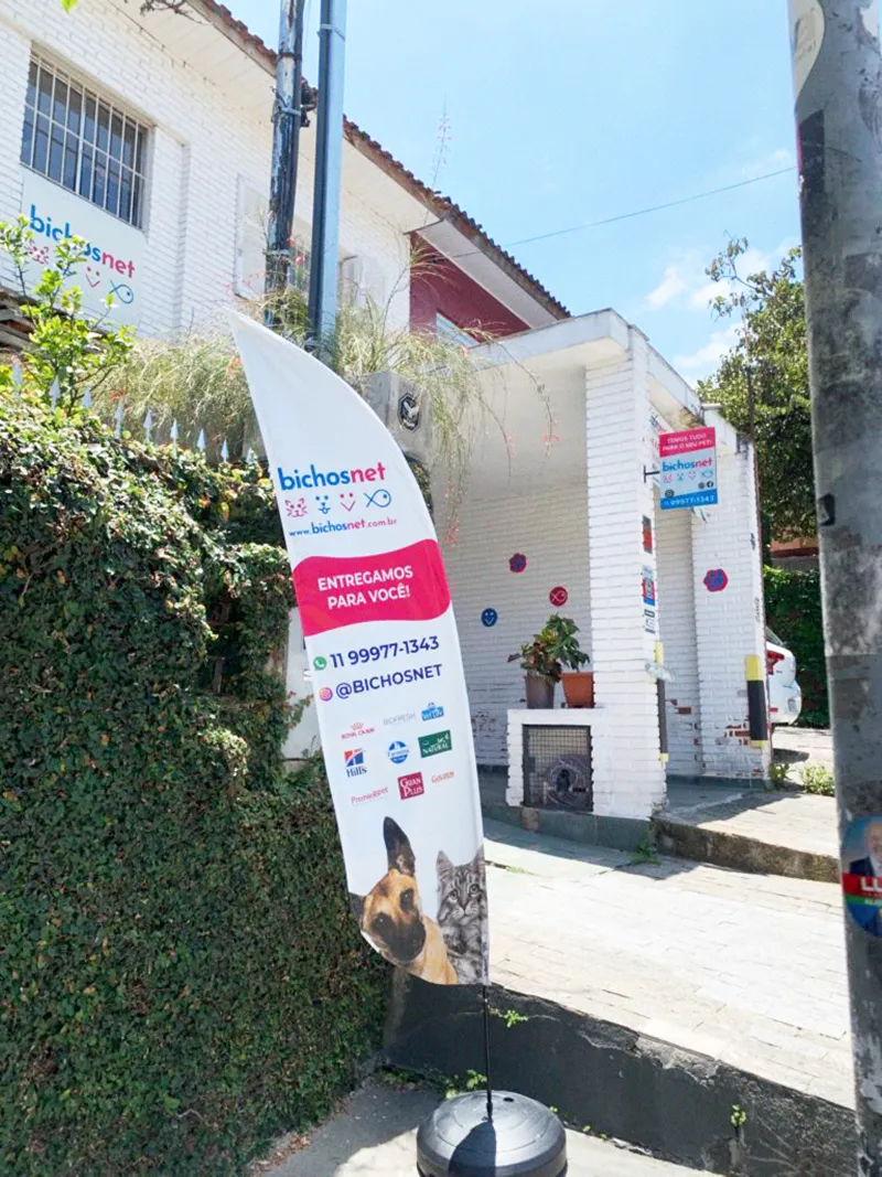 Wind Flag Banner Petshop Bichosnet