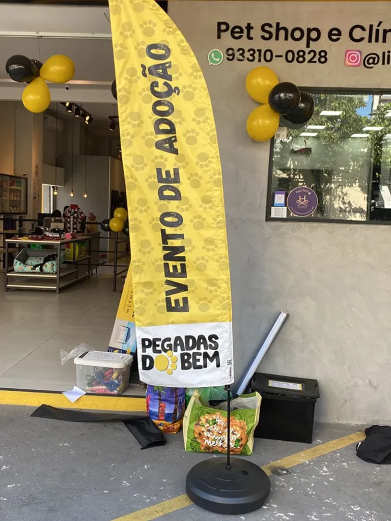 Wind Flag Banner Petshop Pegadas Do Bem