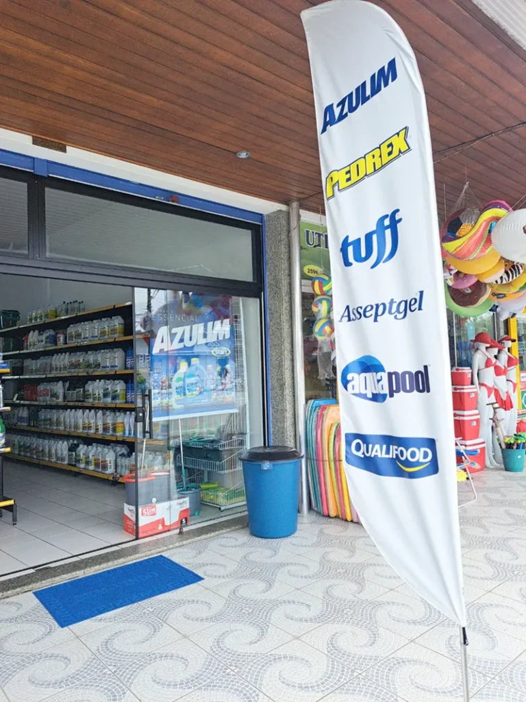 Wind Flag Banner Piscinas Azulim