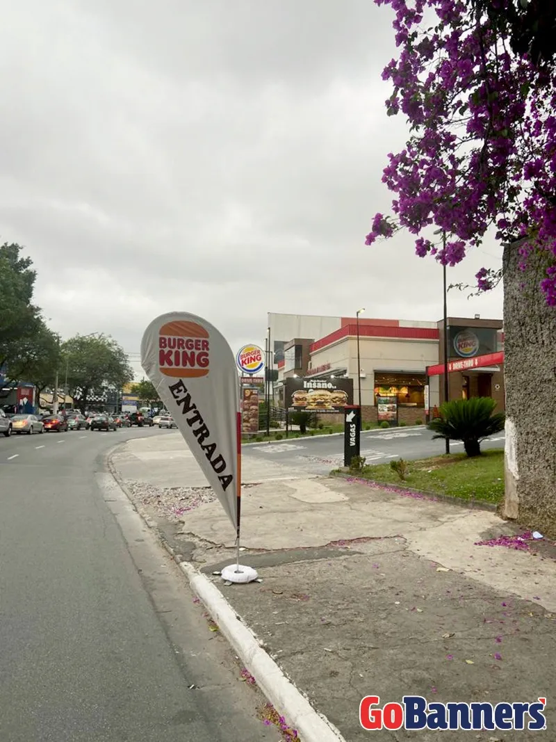 Wind Flag Banner Restaurante Burger King