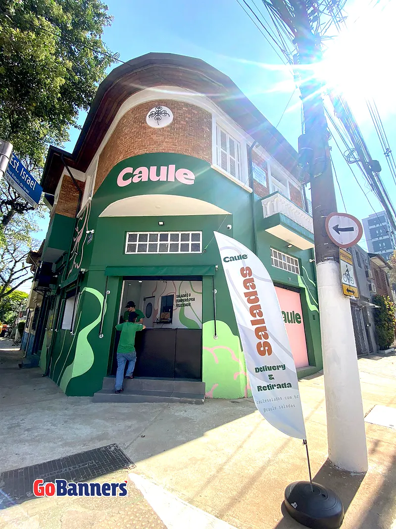 Wind Flag Banner Restaurante Caule