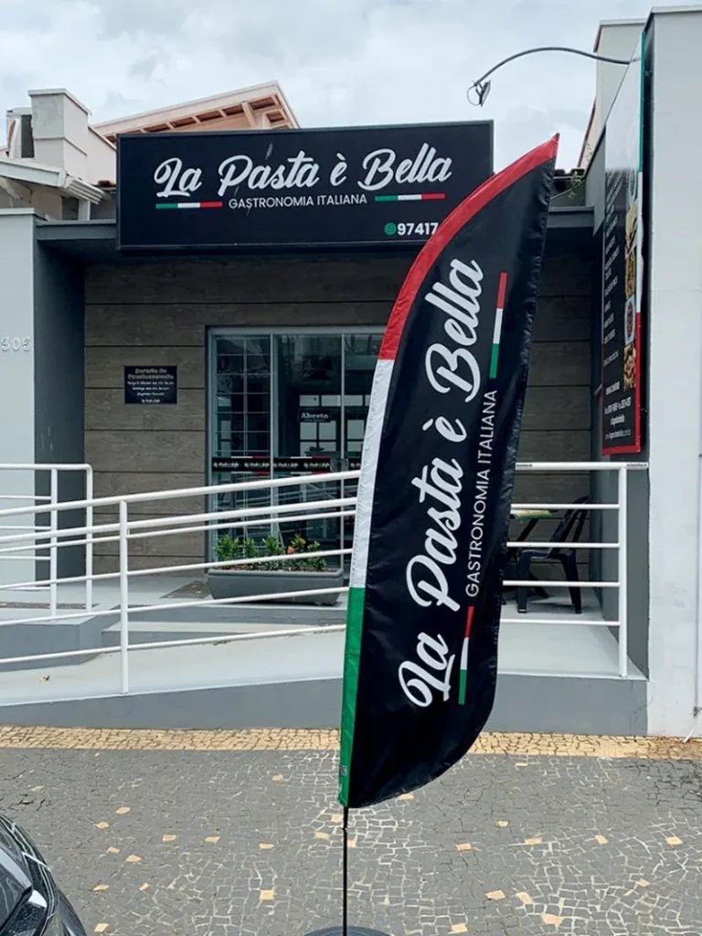 Wind Flag Banner Restaurante La Pasta E Bella