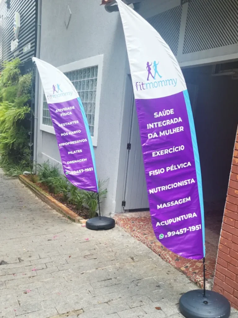 Wind Flag Banner Saude Fitmommy