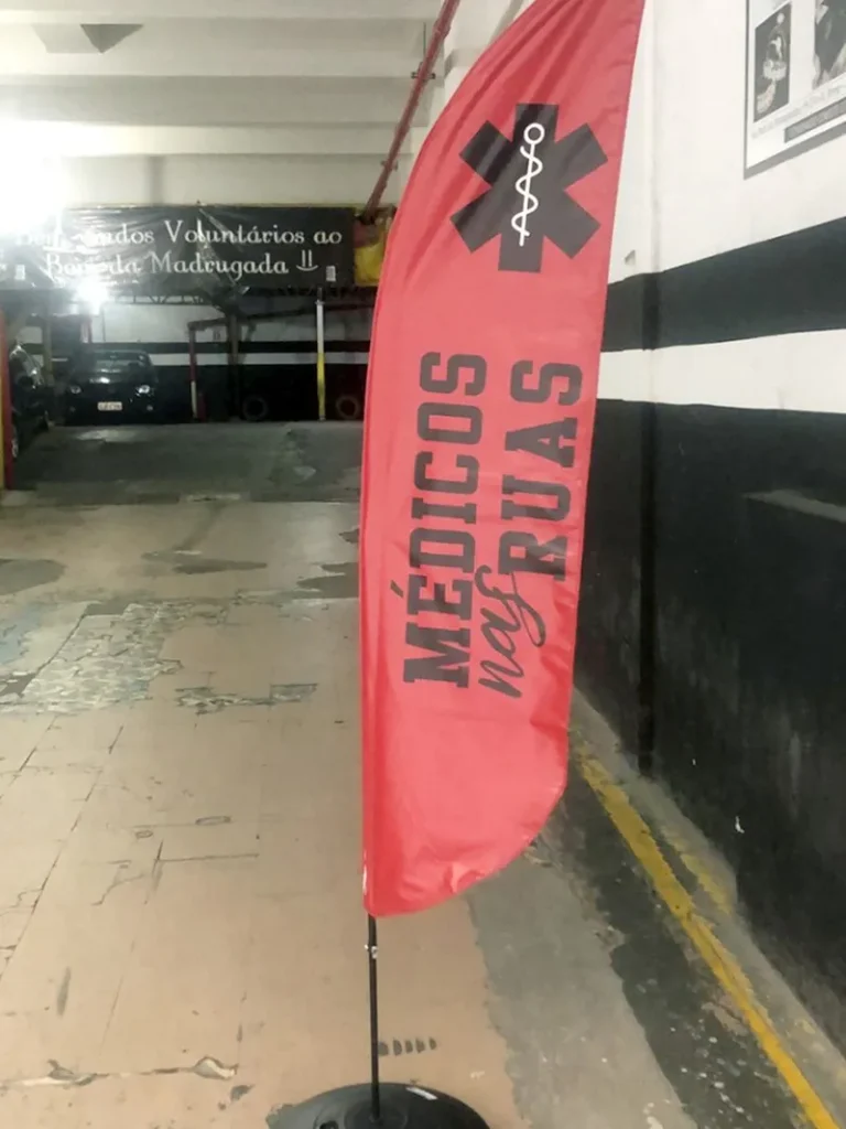 Wind Flag Banner Saude Medicos 24 Ruas