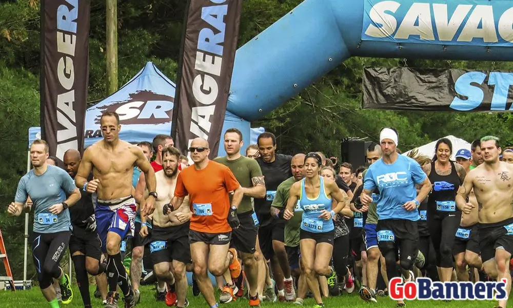 Como divulgar um evento esportivo - flag banner