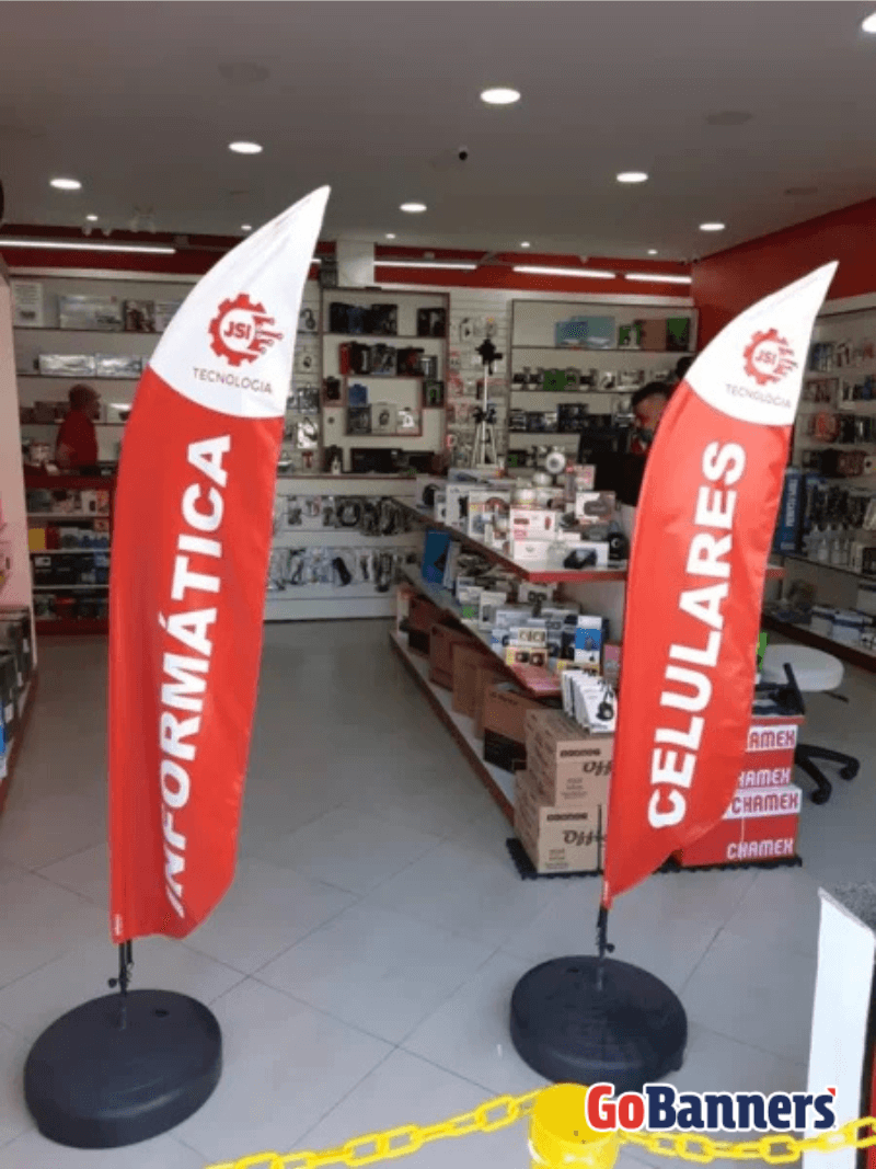 wind flag Banner promocional informatica