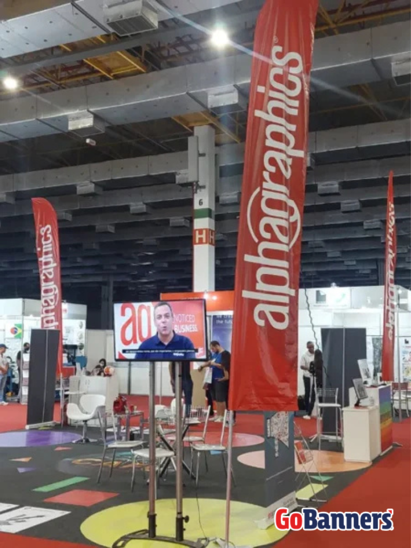 wind flag Banner marca alphagraphics