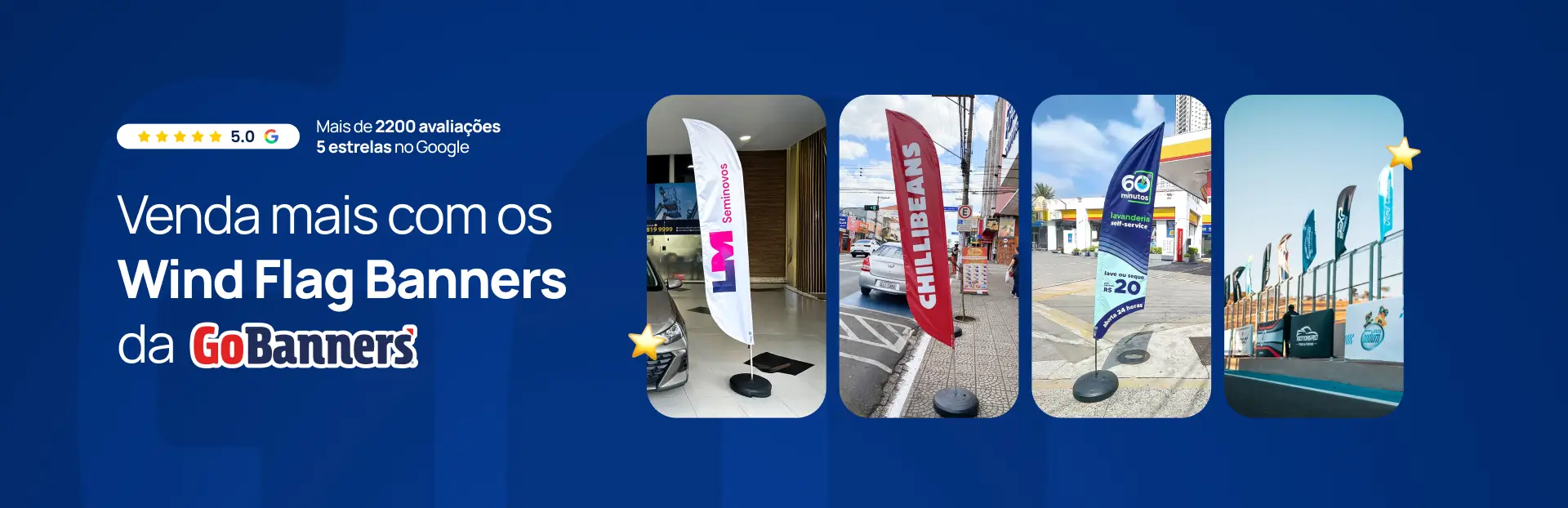 Venda mais com os Wind Banners da GoBanners