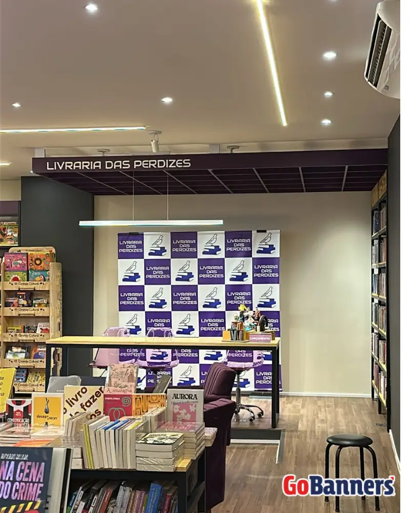 backdrop livraria das perdizes evento