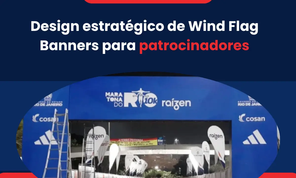 design estrategico de wind flag banners para patrocinadores