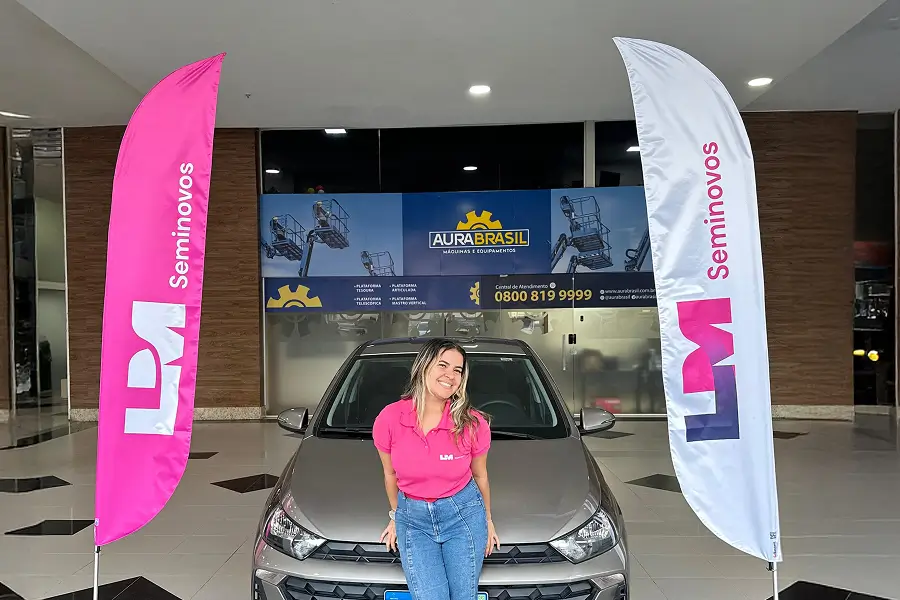 Wind Banners em ambiente externo