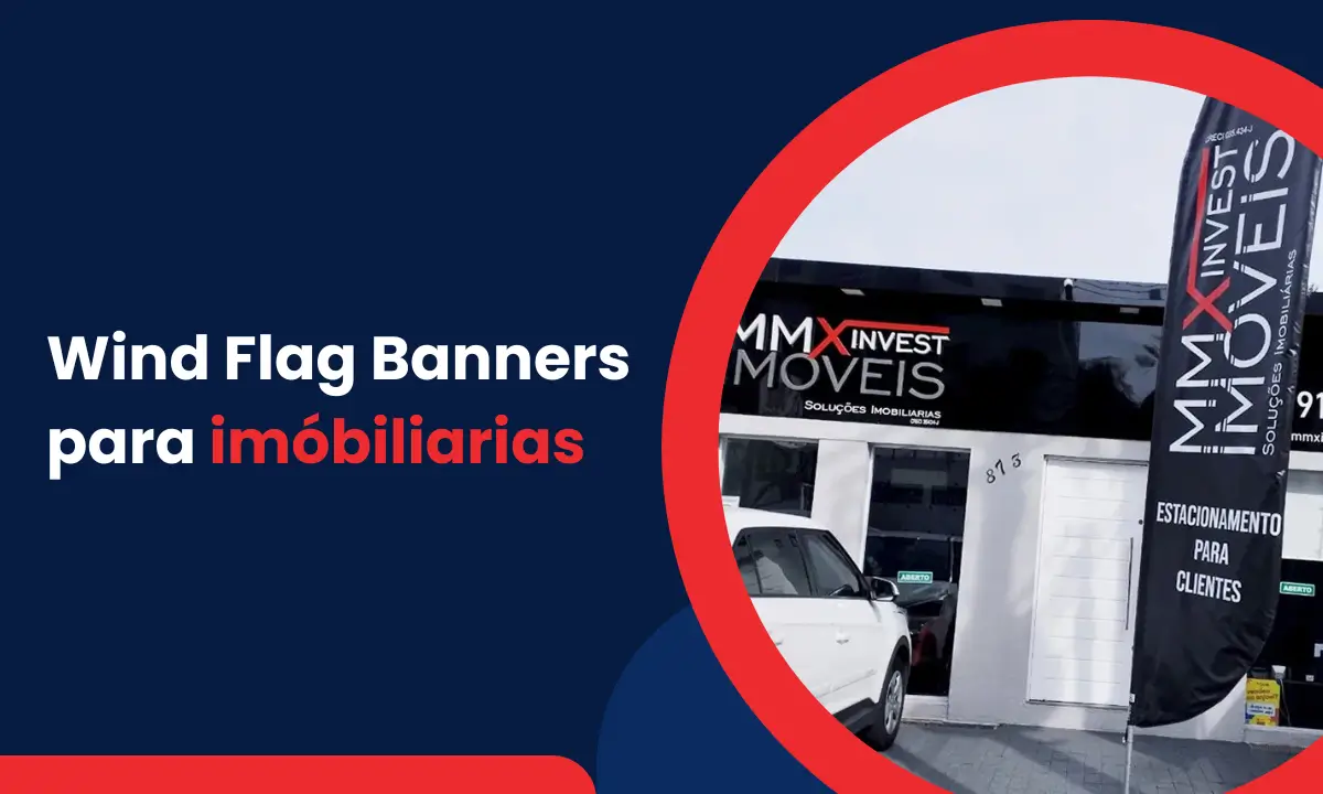 wind flag banners para imobiliarias