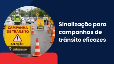 Sinalização para campanhas de trânsito eficazes